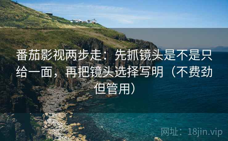 番茄影视两步走：先抓镜头是不是只给一面，再把镜头选择写明（不费劲但管用）