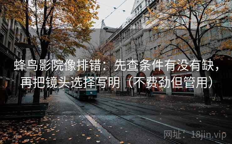 蜂鸟影院像排错：先查条件有没有缺，再把镜头选择写明（不费劲但管用）