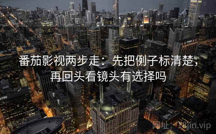 番茄影视两步走：先把例子标清楚，再回头看镜头有选择吗